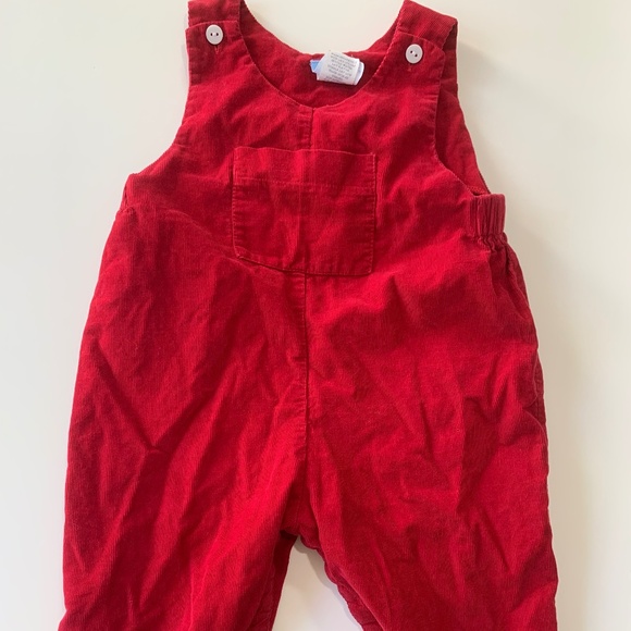 Red Bella Bliss Courdoroy Long Jonjon/overalls 18M - Picture 1 of 4